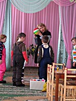 Во время семинара в Веревском детском саду