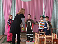 Во время семинара в Веревском детском саду